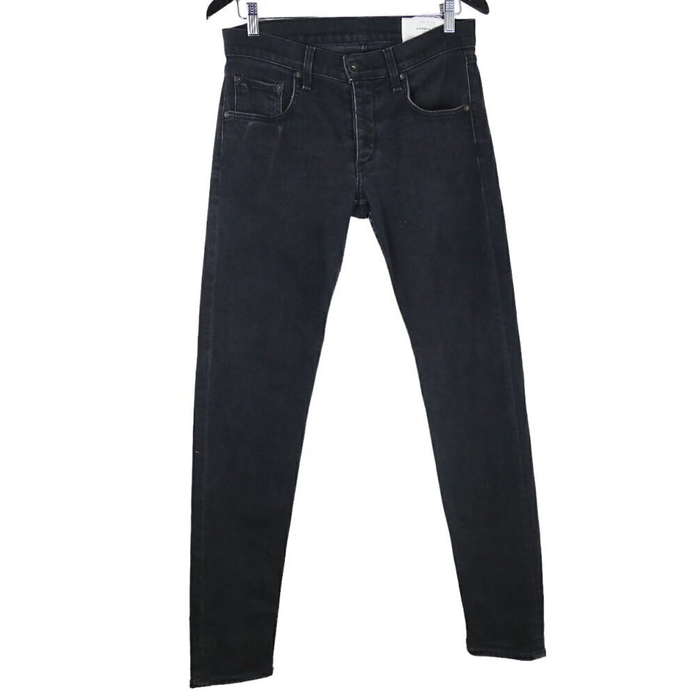 Rag & Bone Black Standard Issue Fit 1 Skinny Leg Black Jeans Size 31 Mens